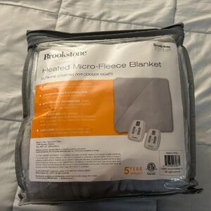 Brookstone Heated Micro-Fleece Blanket